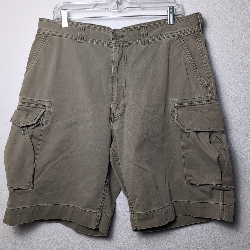 Vintage Polo Ralph Lauren Cargo Shorts Men's 36 Olive Green Chino 90s Y2K Baggy